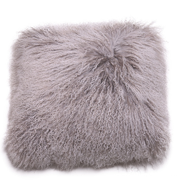 Lamb Fur Cushion Mongolian Lamb Fur Pillow